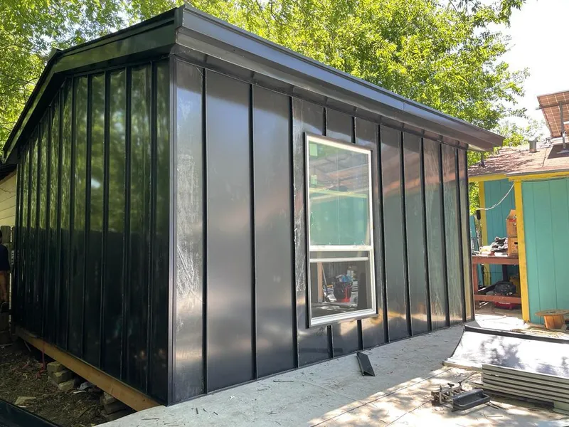 Black standing seam metal wall panels for Metal Roof Installation in Fort Leonard Wood